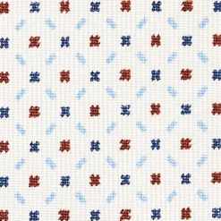 CRAVATTA SARTORIALE CLASSICA IN SETA BIANCA Microfantasia fiore