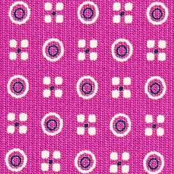 CRAVATTA SARTORIALE CLASSICA IN SETA FUCSIA Microfantasia fiore