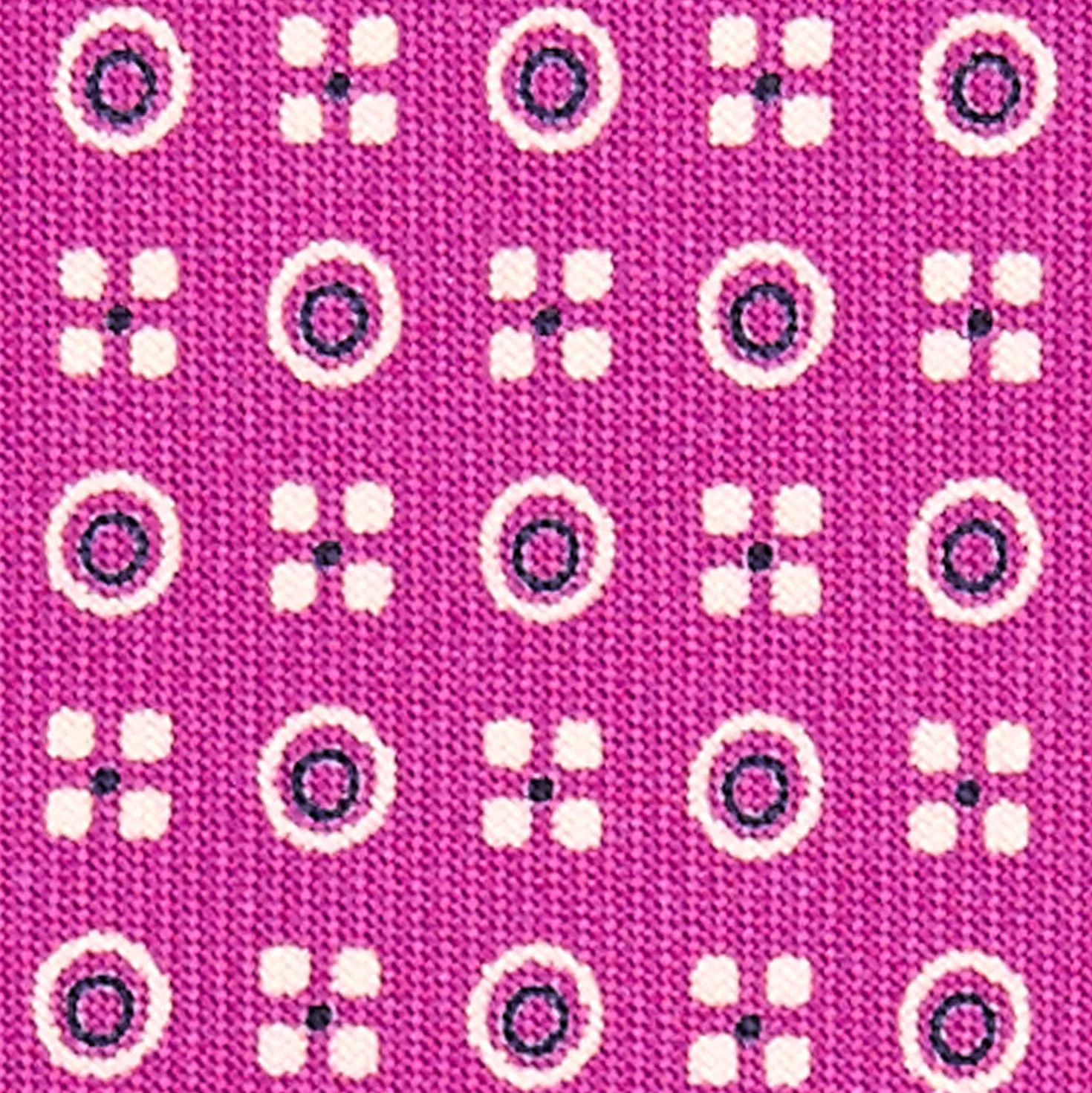 CRAVATTA SARTORIALE CLASSICA IN SETA FUCSIA Microfantasia fiore