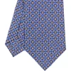 CRAVATTA SARTORIALE CLASSICA IN SETA AZZURRO POLVERE Microfantasia fiore