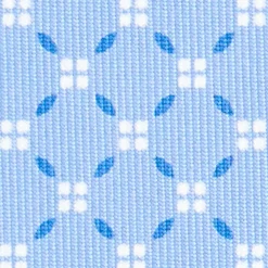 CRAVATTA SARTORIALE CLASSICA IN SETA AZZURRA Microfantasia fiore