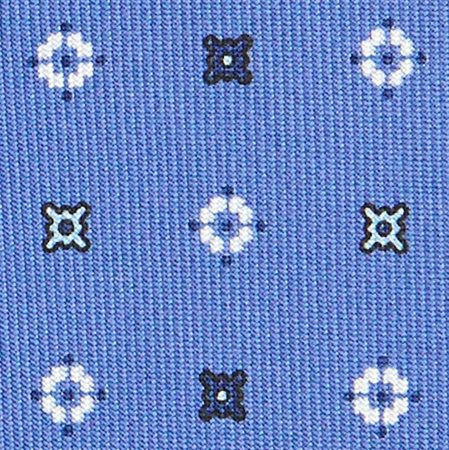CRAVATTA SARTORIALE CLASSICA IN SETA AZZURRO POLVERE Microfantasia fiore