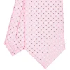 CRAVATTA SARTORIALE CLASSICA IN SETA ROSA Microfantasia fiore