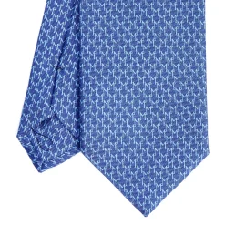 CRAVATTA SARTORIALE CLASSICA IN SETA BLUETTE Microfantasia m geometrica