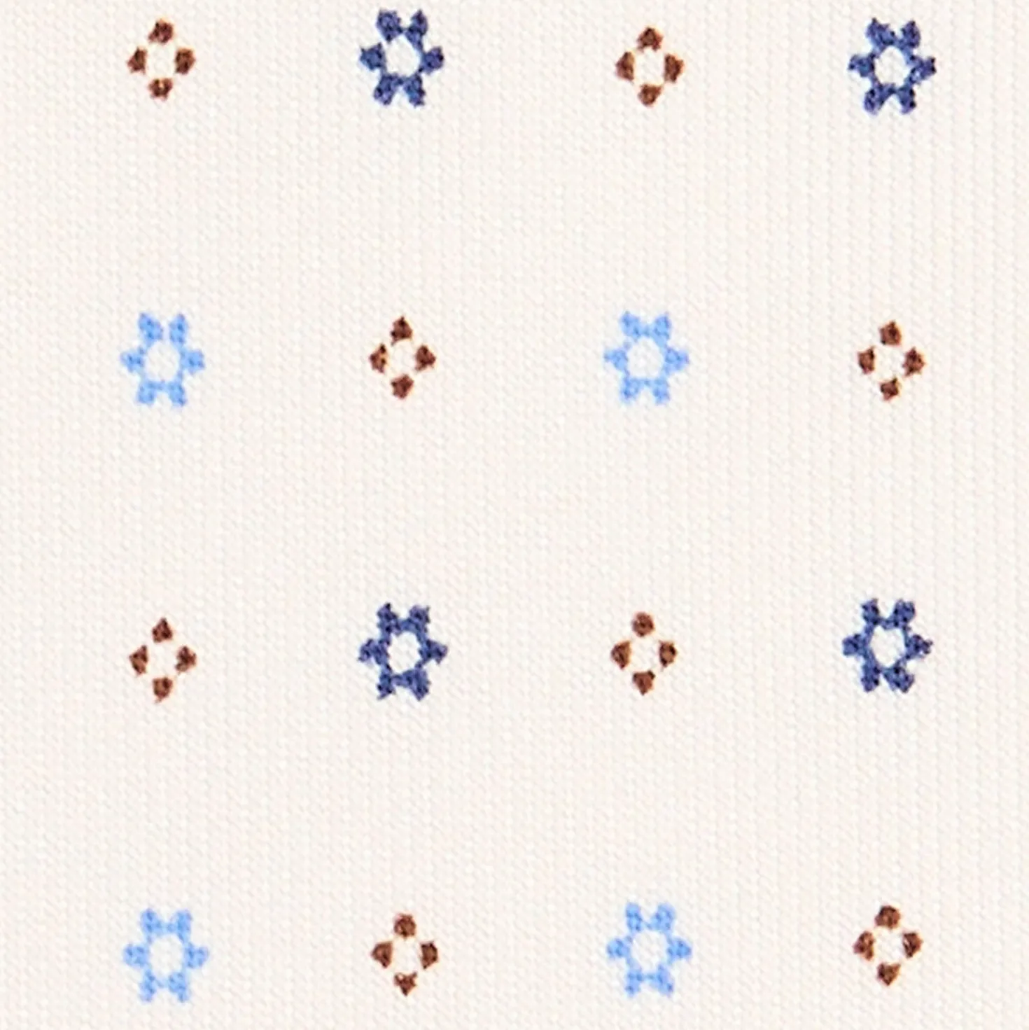 CRAVATTA SARTORIALE CLASSICA IN SETA BIANCA Microfantasia fiore