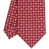 CRAVATTA SARTORIALE CLASSICA IN SETA BORDEAUX Microfantasia fiore