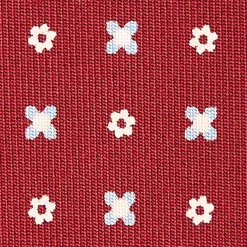 CRAVATTA SARTORIALE CLASSICA IN SETA BORDEAUX Microfantasia fiore
