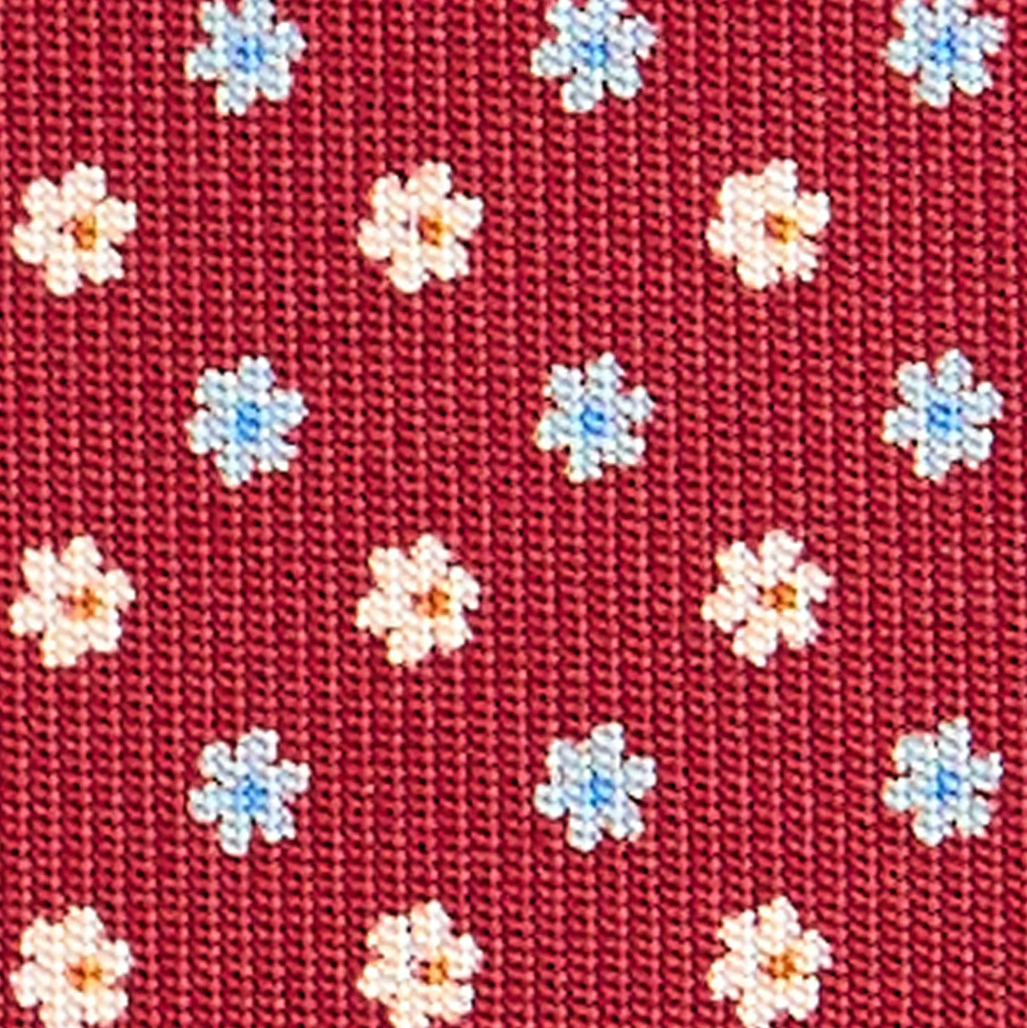 CRAVATTA SARTORIALE CLASSICA IN SETA BORDEAUX Microfantasia fiore