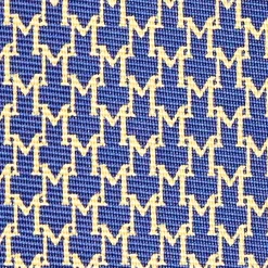 CRAVATTA SARTORIALE CLASSICA IN SETA BLU SCURO Microfantasia m geometrica
