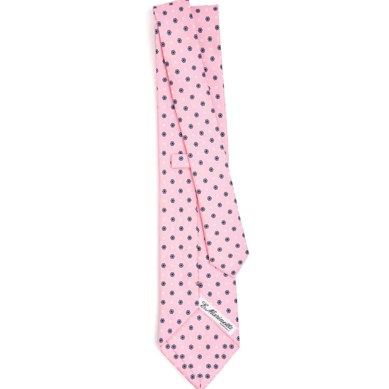 CRAVATTA SARTORIALE CLASSICA IN SETA ROSA Microfantasia fiore