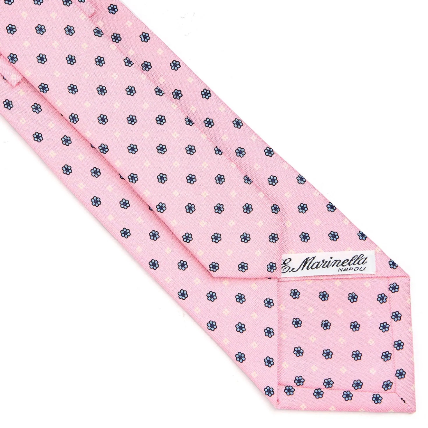 CRAVATTA SARTORIALE CLASSICA IN SETA ROSA Microfantasia fiore