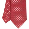 CRAVATTA SARTORIALE CLASSICA IN SETA BORDEAUX Microfantasia fiore
