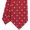 CRAVATTA SARTORIALE CLASSICA IN SETA BORDEAUX Microfantasia
