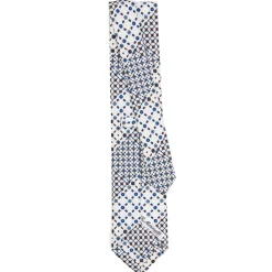 CRAVATTA SARTORIALE CLASSICA IN SETA BIANCA Patchwork