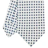 CRAVATTA SARTORIALE CLASSICA IN SETA BIANCA Microfantasia fiore