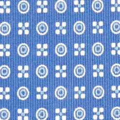 CRAVATTA SARTORIALE CLASSICA IN SETA AZZURRO POLVERE Microfantasia fiore