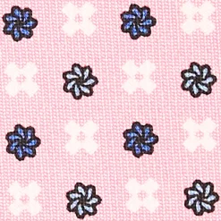 CRAVATTA SARTORIALE CLASSICA IN SETA ROSA Microfantasia fiore