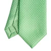 CRAVATTA SARTORIALE CLASSICA IN SETA VERDE Pois