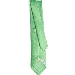 CRAVATTA SARTORIALE CLASSICA IN SETA VERDE Pois