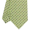 CRAVATTA SARTORIALE CLASSICA IN SETA VERDE CHIARO Microfantasia fiore