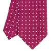 CRAVATTA SARTORIALE CLASSICA IN SETA BORDEAUX Microfantasia fiore