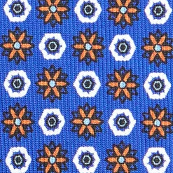 CRAVATTA SARTORIALE CLASSICA IN SETA BLUETTE Microfantasia fiore