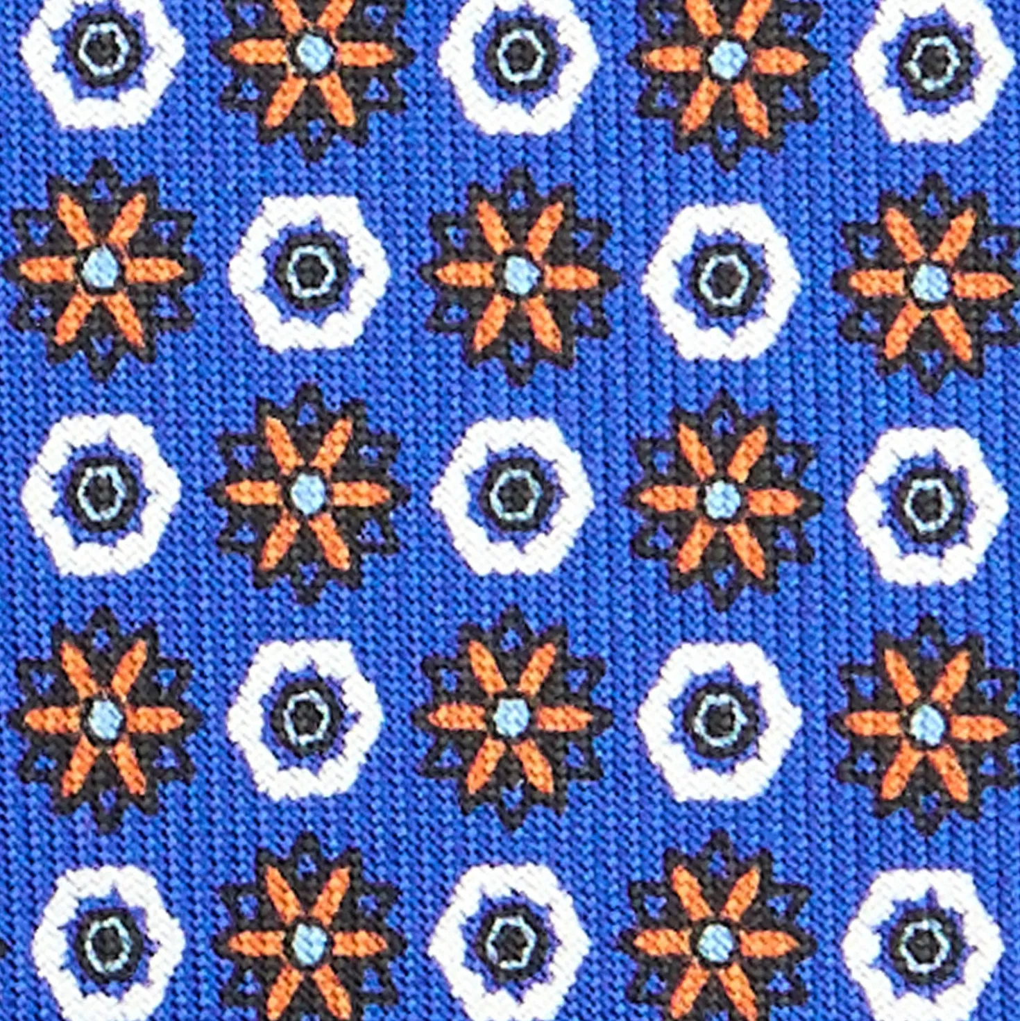 CRAVATTA SARTORIALE CLASSICA IN SETA BLUETTE Microfantasia fiore