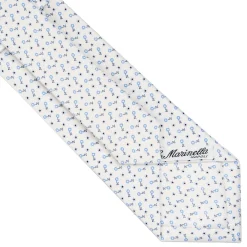 CRAVATTA SARTORIALE CLASSICA IN SETA BIANCA Microfantasia fiore