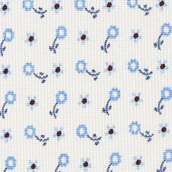 CRAVATTA SARTORIALE CLASSICA IN SETA BIANCA Microfantasia fiore