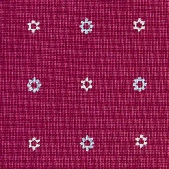 CRAVATTA SARTORIALE CLASSICA IN SETA FUCSIA Microfantasia fiore