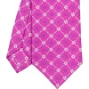 CRAVATTA SARTORIALE CLASSICA IN SETA FUCSIA Microfantasia fiore