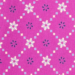 CRAVATTA SARTORIALE CLASSICA IN SETA FUCSIA Microfantasia fiore