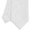 CRAVATTA SARTORIALE CLASSICA IN SETA BIANCA Microfantasia fiore