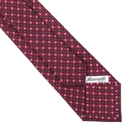 CRAVATTA SARTORIALE CLASSICA IN SETA BORDEAUX Microfantasia fiore
