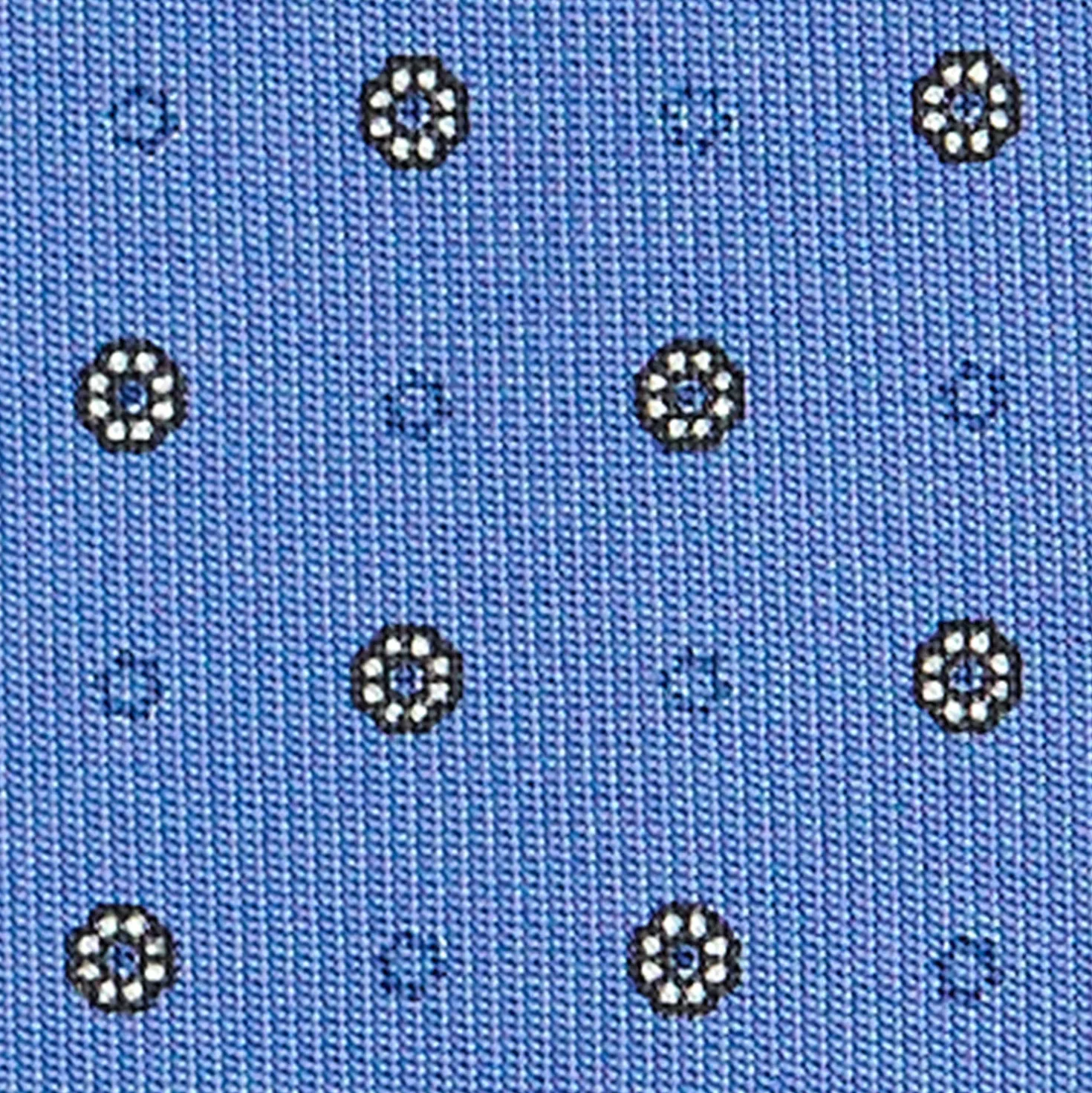 CRAVATTA SARTORIALE CLASSICA IN SETA AZZURRO POLVERE Microfantasia fiore