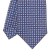 CRAVATTA SARTORIALE CLASSICA IN SETA BLU Microfantasia fiore