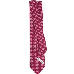 CRAVATTA SARTORIALE CLASSICA IN SETA FUCSIA Microfantasia fiore