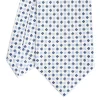 CRAVATTA SARTORIALE CLASSICA IN SETA BIANCA Microfantasia fiore