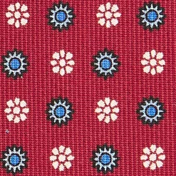 CRAVATTA SARTORIALE CLASSICA IN SETA BORDEAUX Microfantasia fiore