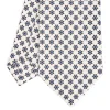 CRAVATTA SARTORIALE CLASSICA IN SETA BIANCA Microfantasia fiore