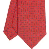 CRAVATTA SARTORIALE CLASSICA IN SETA ROSSA Microfantasia fiore