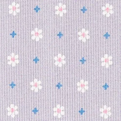 CRAVATTA SARTORIALE CLASSICA IN SETA GRIGIO CHIARO Microfantasia fiore