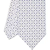 CRAVATTA SARTORIALE CLASSICA IN SETA BIANCA Microfantasia fiore