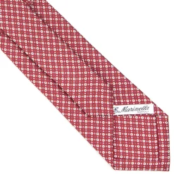 CRAVATTA SARTORIALE CLASSICA IN SETA BORDEAUX Microfantasia fiore