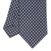 CRAVATTA SARTORIALE CLASSICA IN SETA BLU SCURO Microfantasia