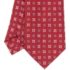 CRAVATTA SARTORIALE CLASSICA IN SETA BORDEAUX Microfantasia fiore