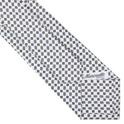 CRAVATTA SARTORIALE CLASSICA IN SETA BIANCA Microfantasia fiore