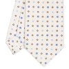 CRAVATTA SARTORIALE CLASSICA IN SETA BIANCA Microfantasia fiore