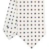 CRAVATTA SARTORIALE CLASSICA IN SETA BIANCA Microfantasia fiore