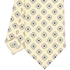 CRAVATTA SARTORIALE CLASSICA IN SETA GIALLA Microfantasia fiore